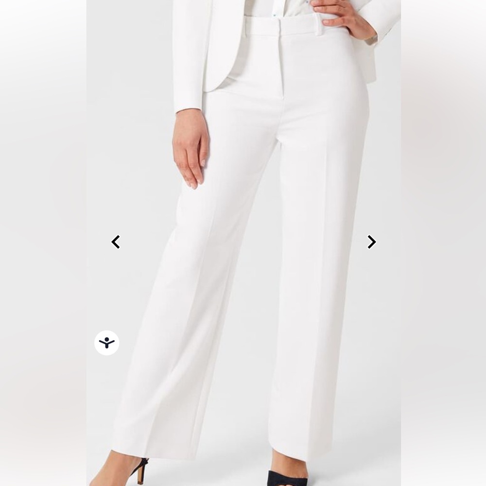 HOBBS NATASHA Trouser wide legs Ivory US8‎ NWT